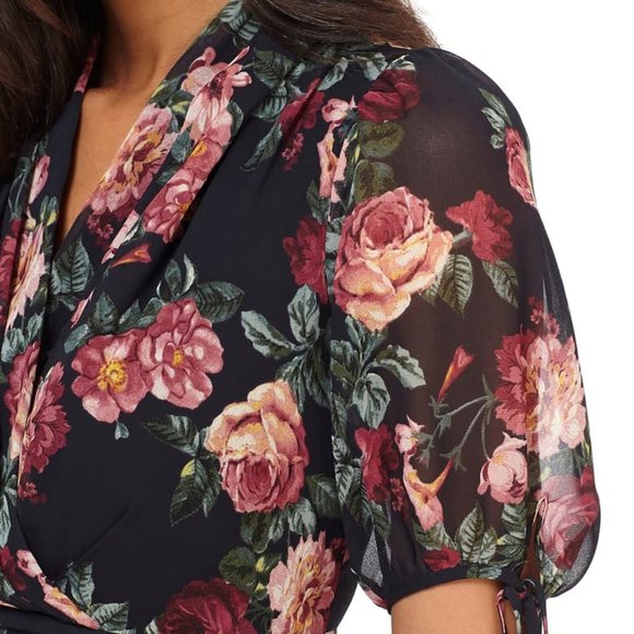 GAL MEETS GLAM Ashlynn Floral Chiffon Maxi Dress - Picture 5 of 7